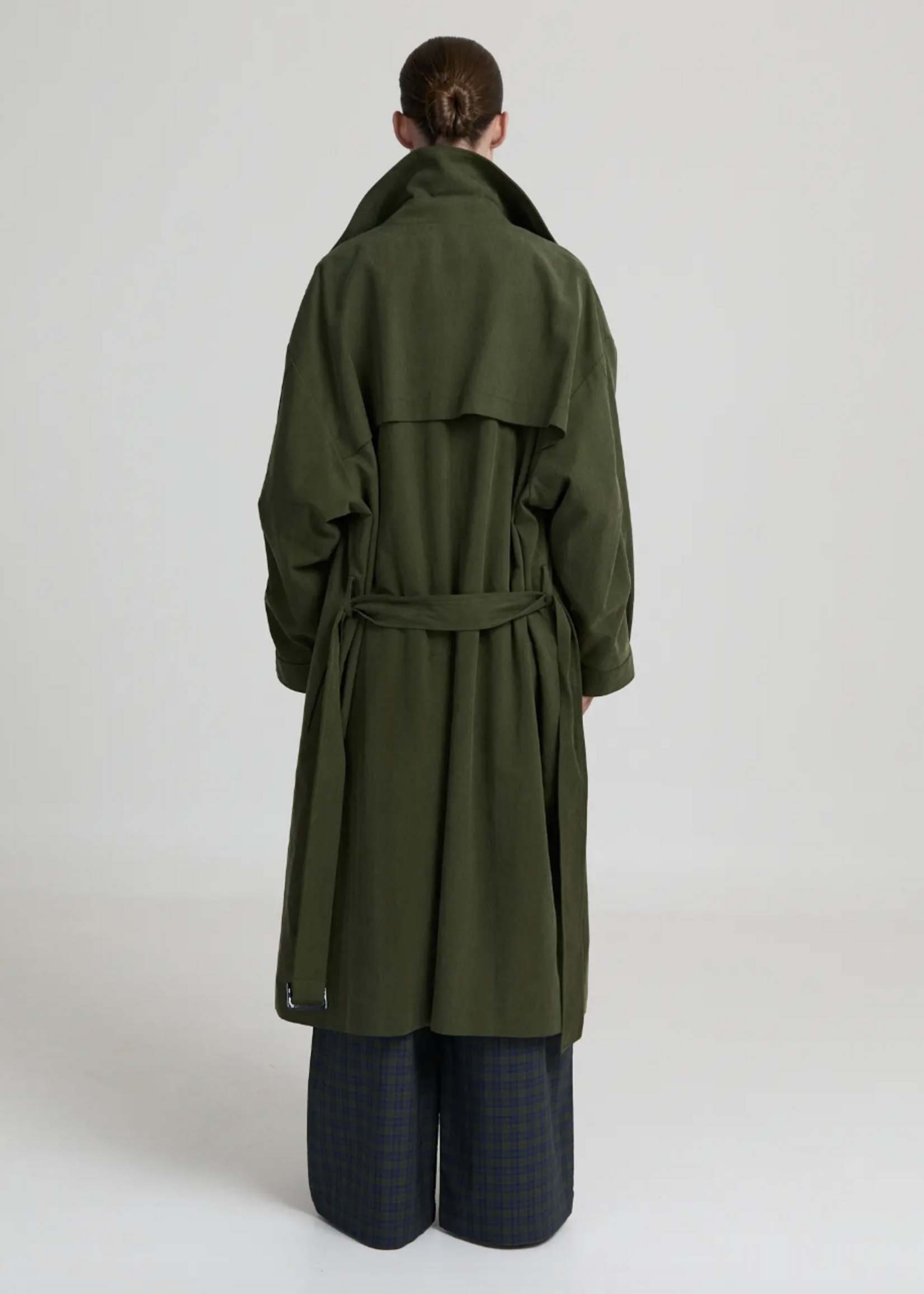 Jayden Trenchcoat - Khaki Green