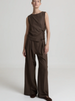 Camille pants - Brown Melange
