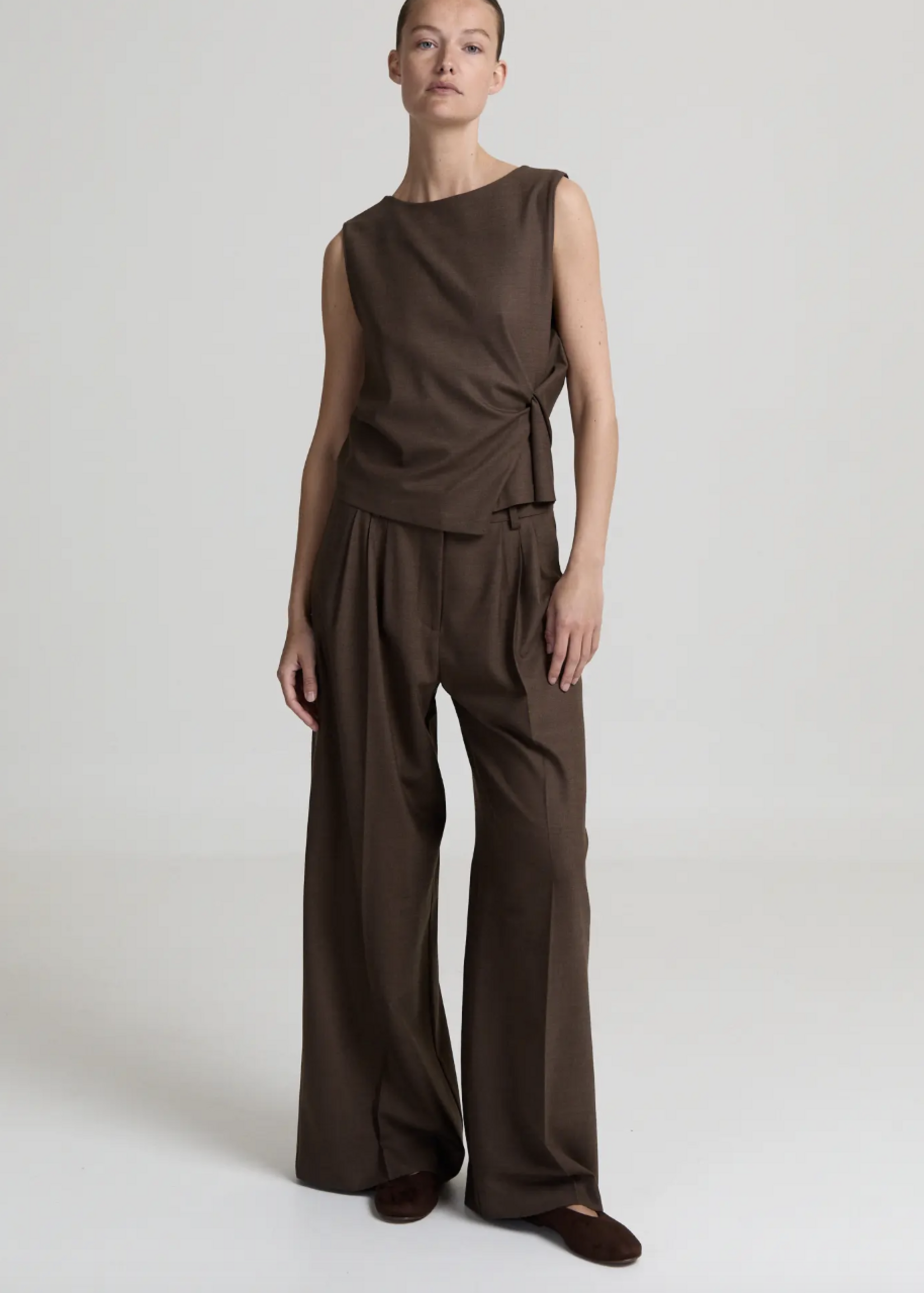Camille pants - Brown Melange