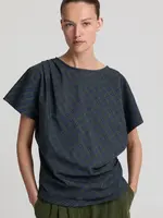 Robin top - Blue/Khaki checked