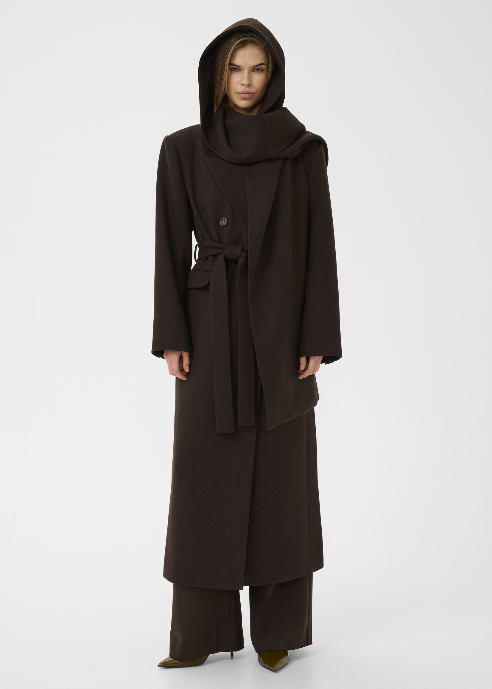 Gestuz GZVenja hood scarf - Ganache