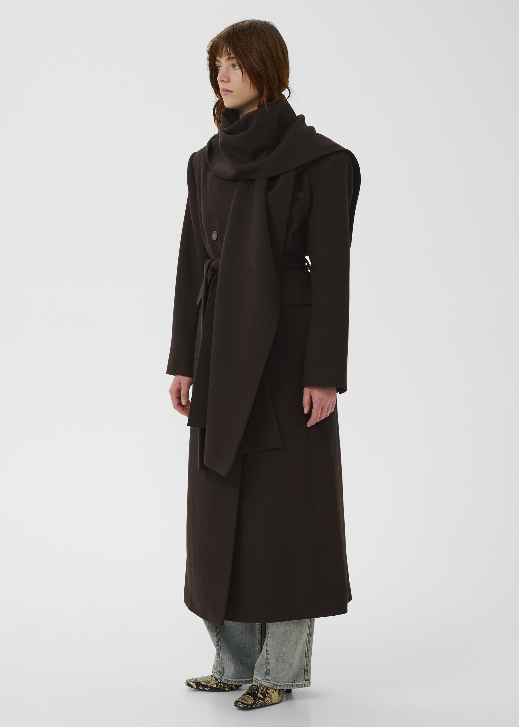 Gestuz GZVenja hood scarf - Ganache