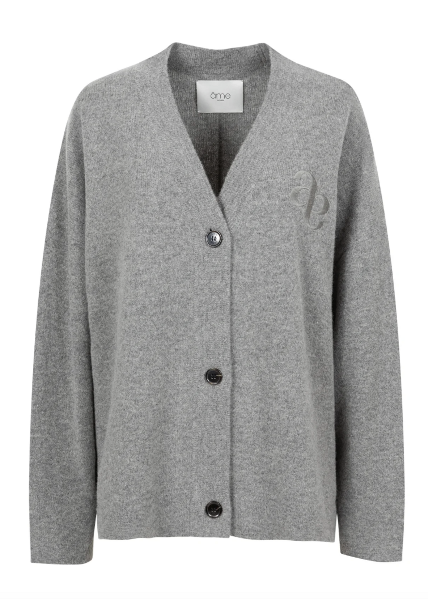 âme Olympia knitted cardigan - Mid Grey