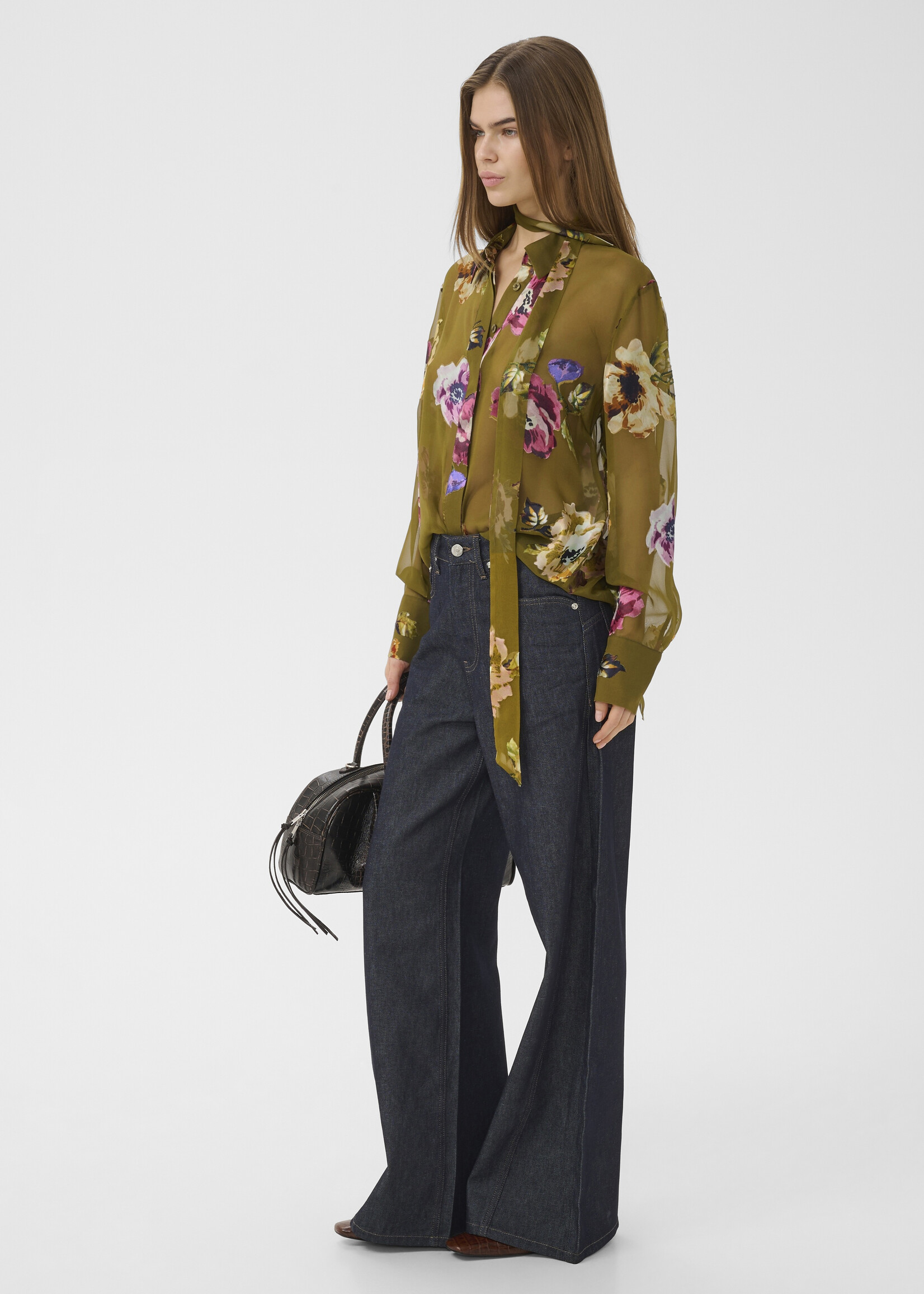 Gestuz GZdarcia shirt - Olive green flower
