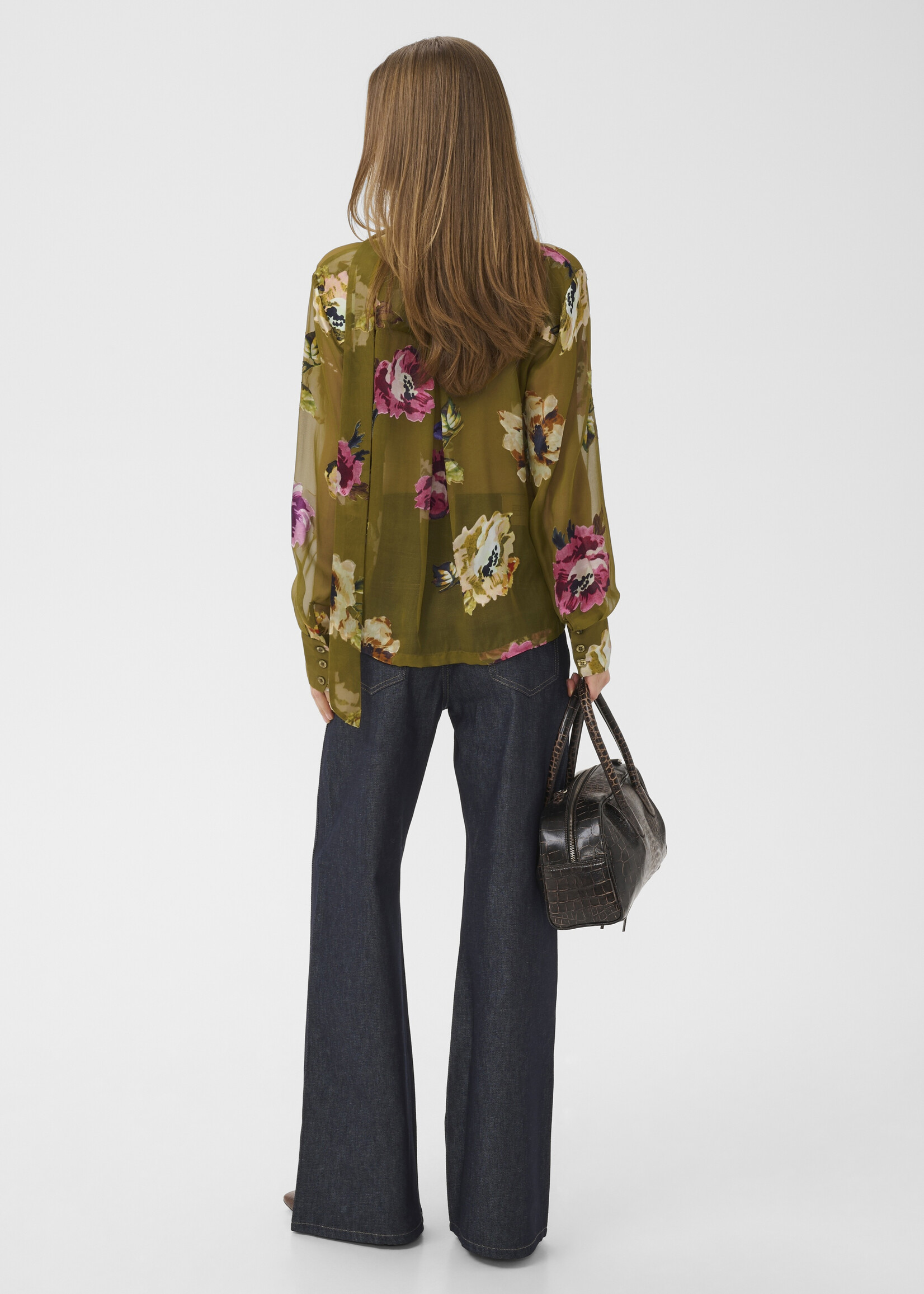 Gestuz GZdarcia shirt - Olive green flower