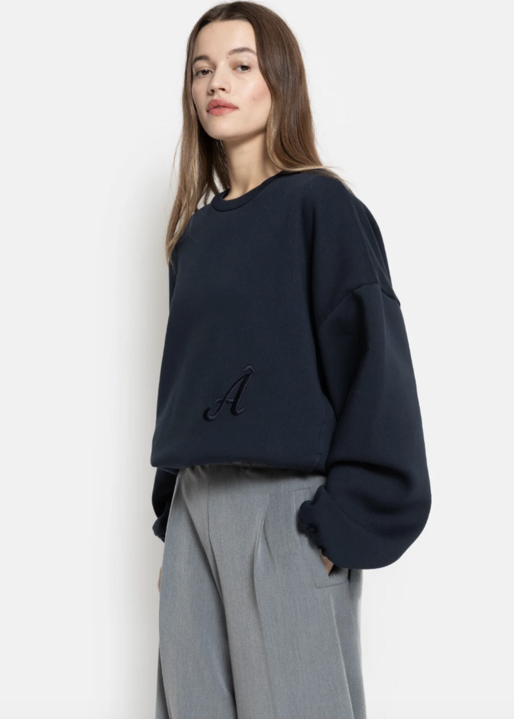 âme Nice wide pants - Mid Grey