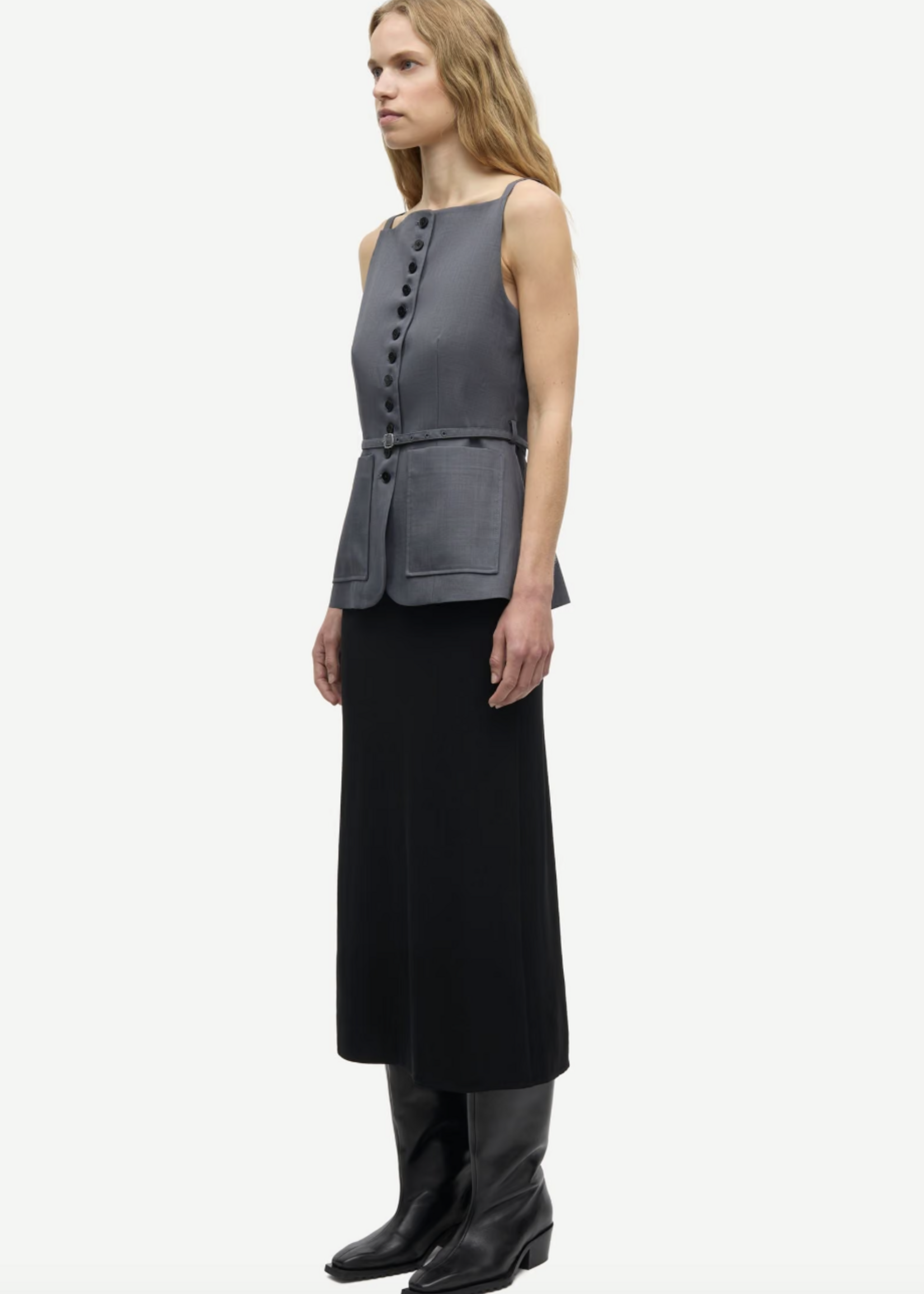 Samsøe Samsøe Sahelly Vest - Dark Grey Mel.