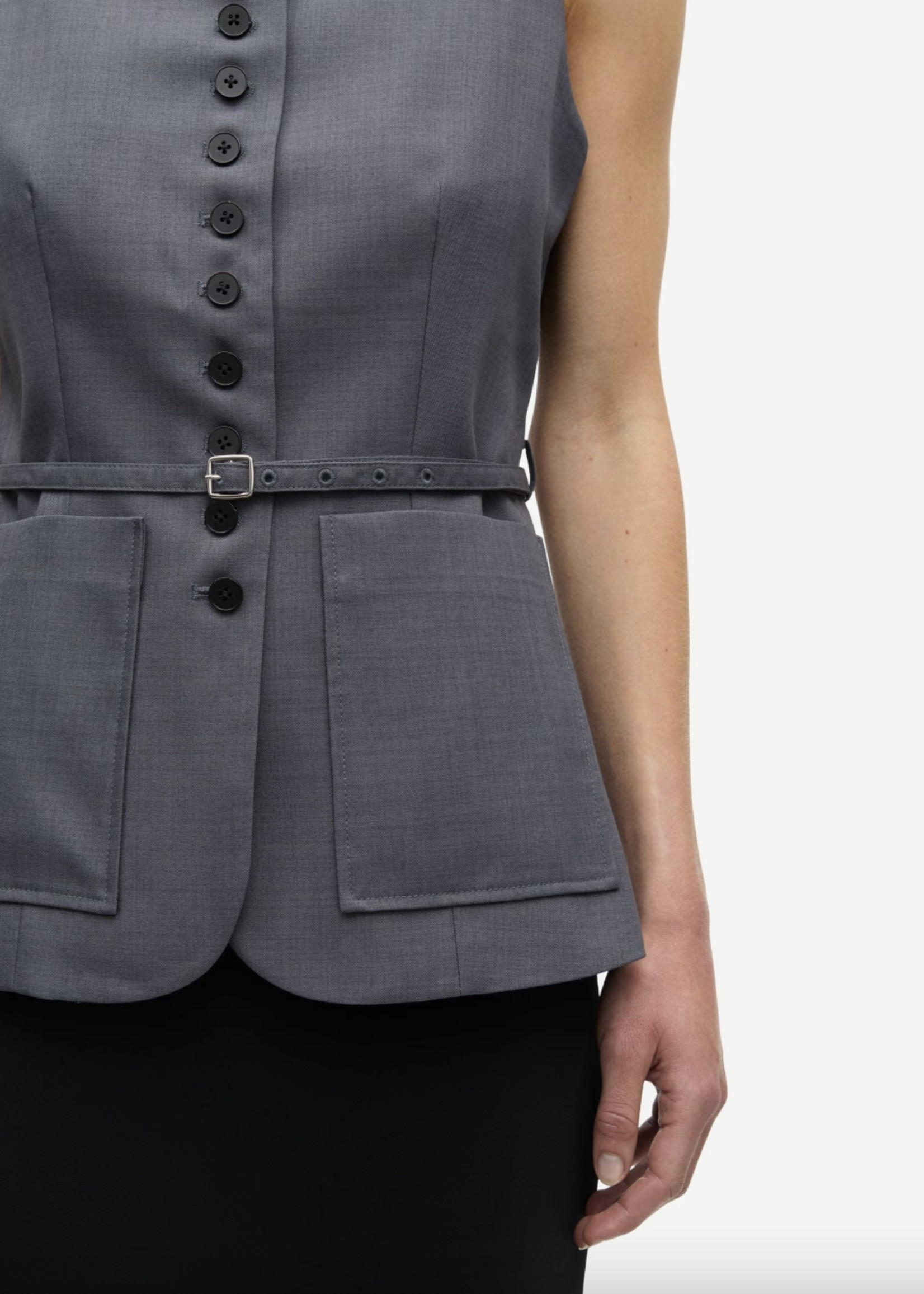 Samsøe Samsøe Sahelly Vest - Dark Grey Mel.