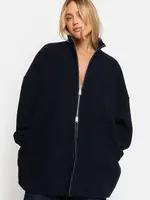 Onu - Long Wooly Zipper - Navy - TU