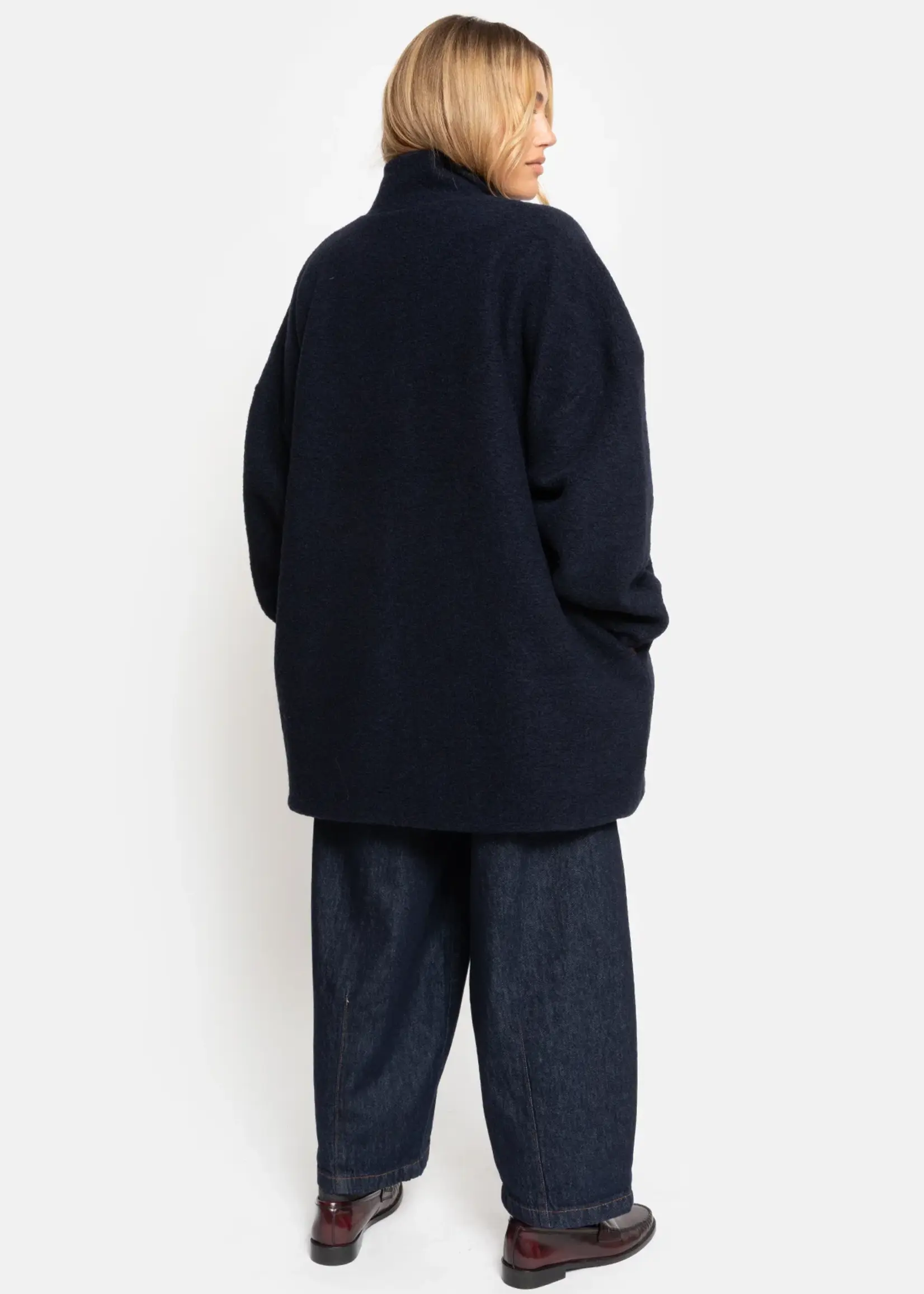 Onu - Long Wooly Zipper - Navy - TU