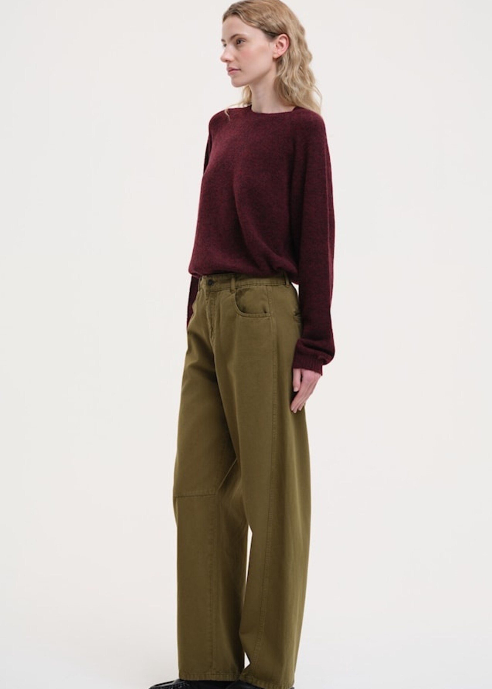 our sister WPeggy Barel Fit pants - Khaki