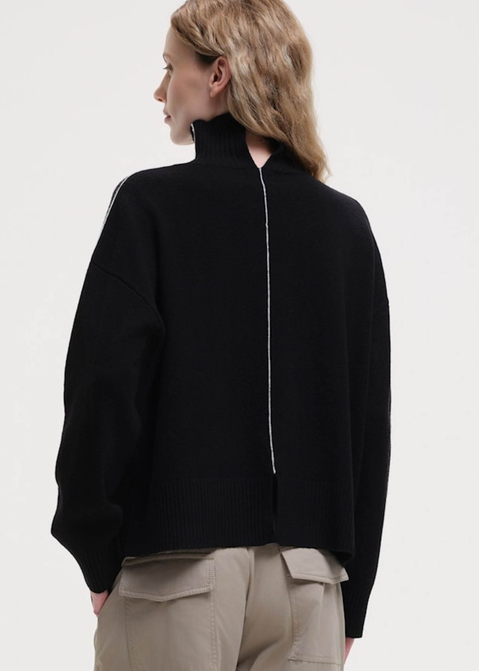 our sister Wkooning Turtle neck stripe - Navy