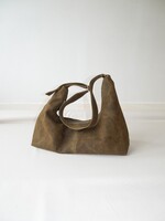 nona Large Slouchy Bag - Olive (Suede)