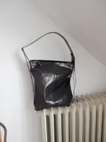 nona Tote Bag - Crushed Patent Stone