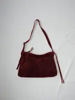 nona Zip Pocket Bag - Wine (Suede)