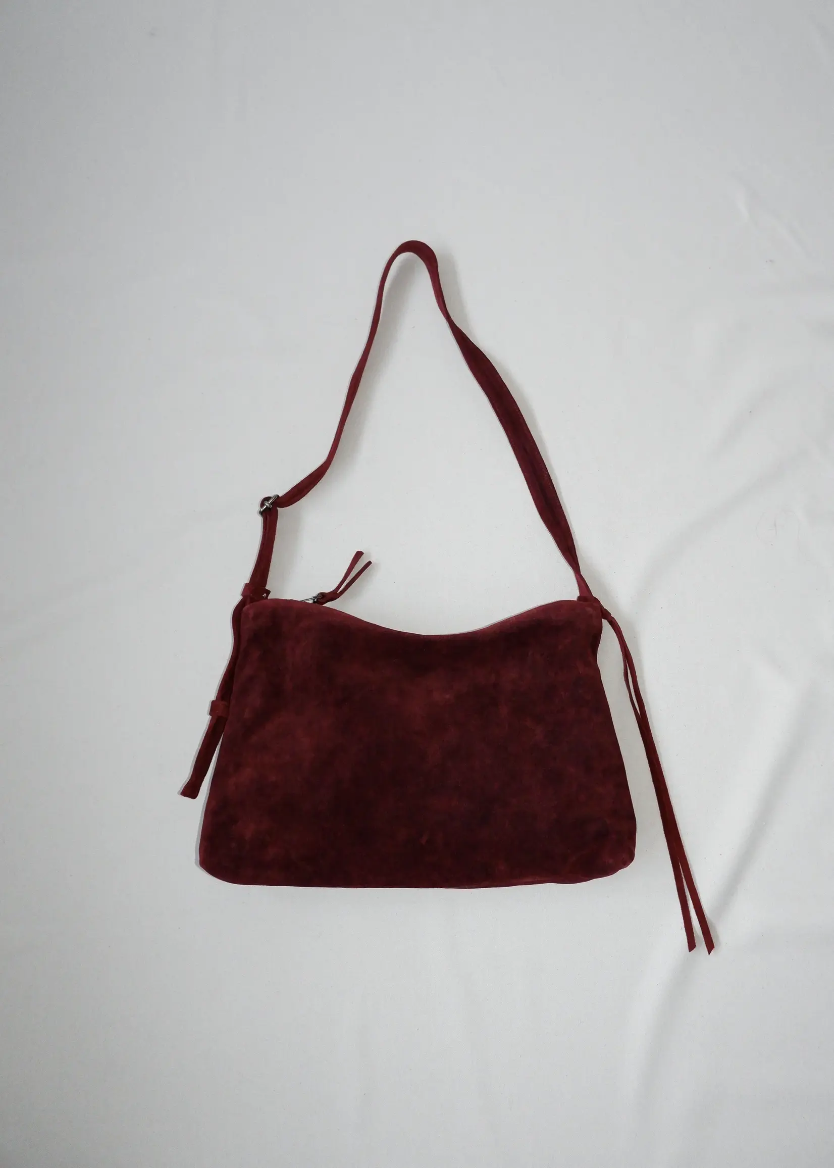 nona Zip Pocket Bag - Wine (Suede)