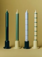 Hay Pattern Candle - Green and silver, Set of 4