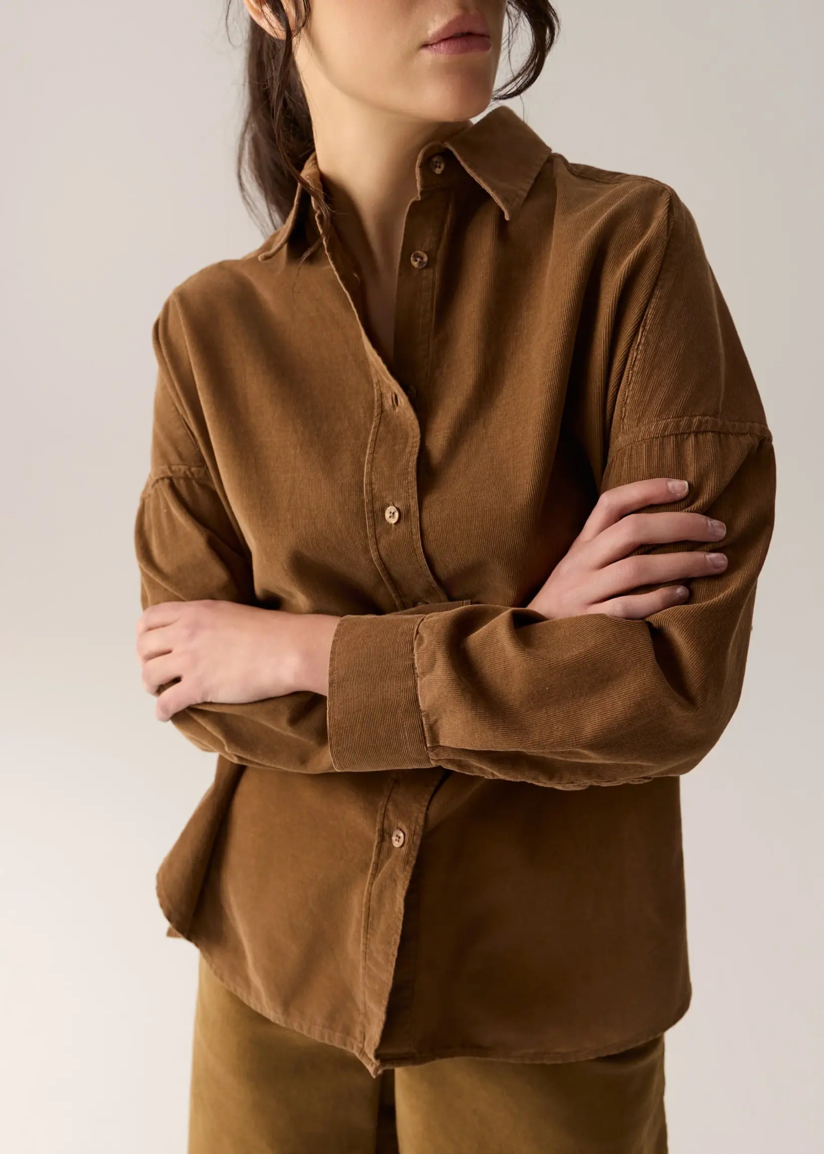 Ross - Curderoy shirt - Caramel cafe