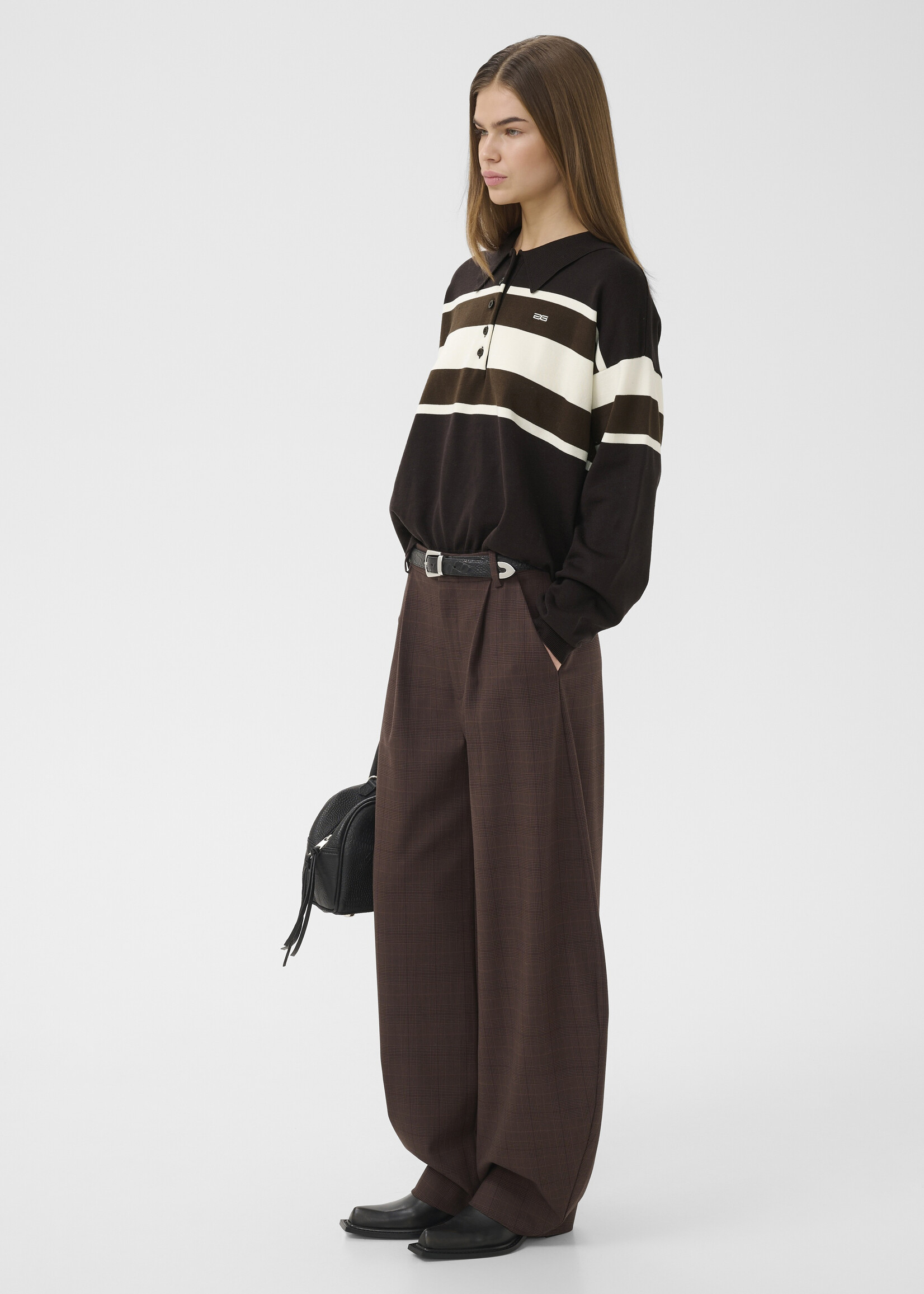 Gestuz GZlavana HW pants - Brown check