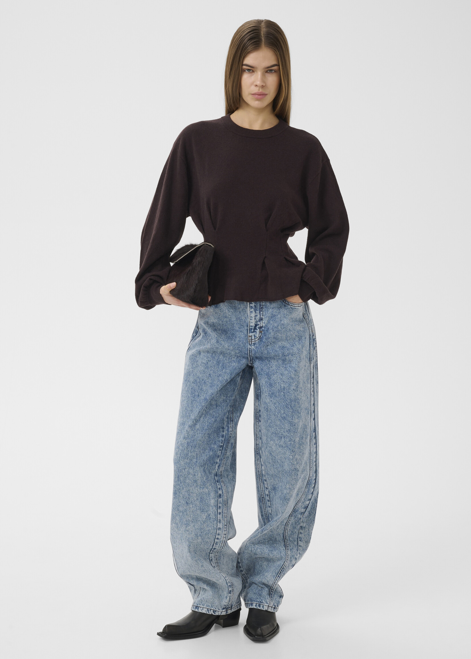 Gestuz GZmanzi waist pullover - Ganache