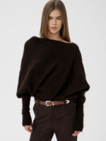 Gestuz GZDebbie drape pullover - Ganache Mel.