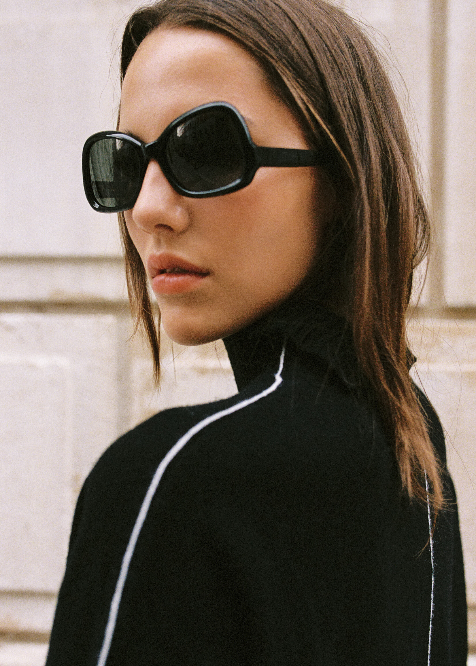 our sister Wkooning Turtle neck stripe - Navy