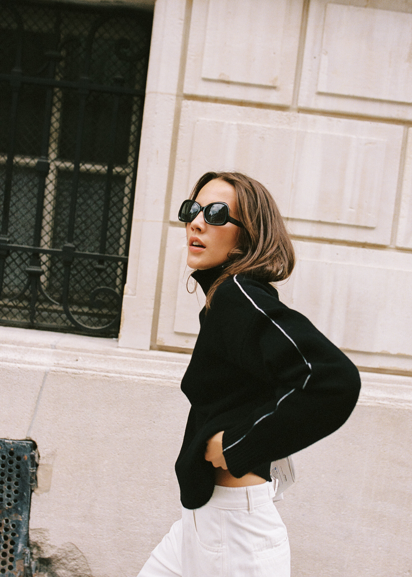 our sister Wkooning Turtle neck stripe - Navy