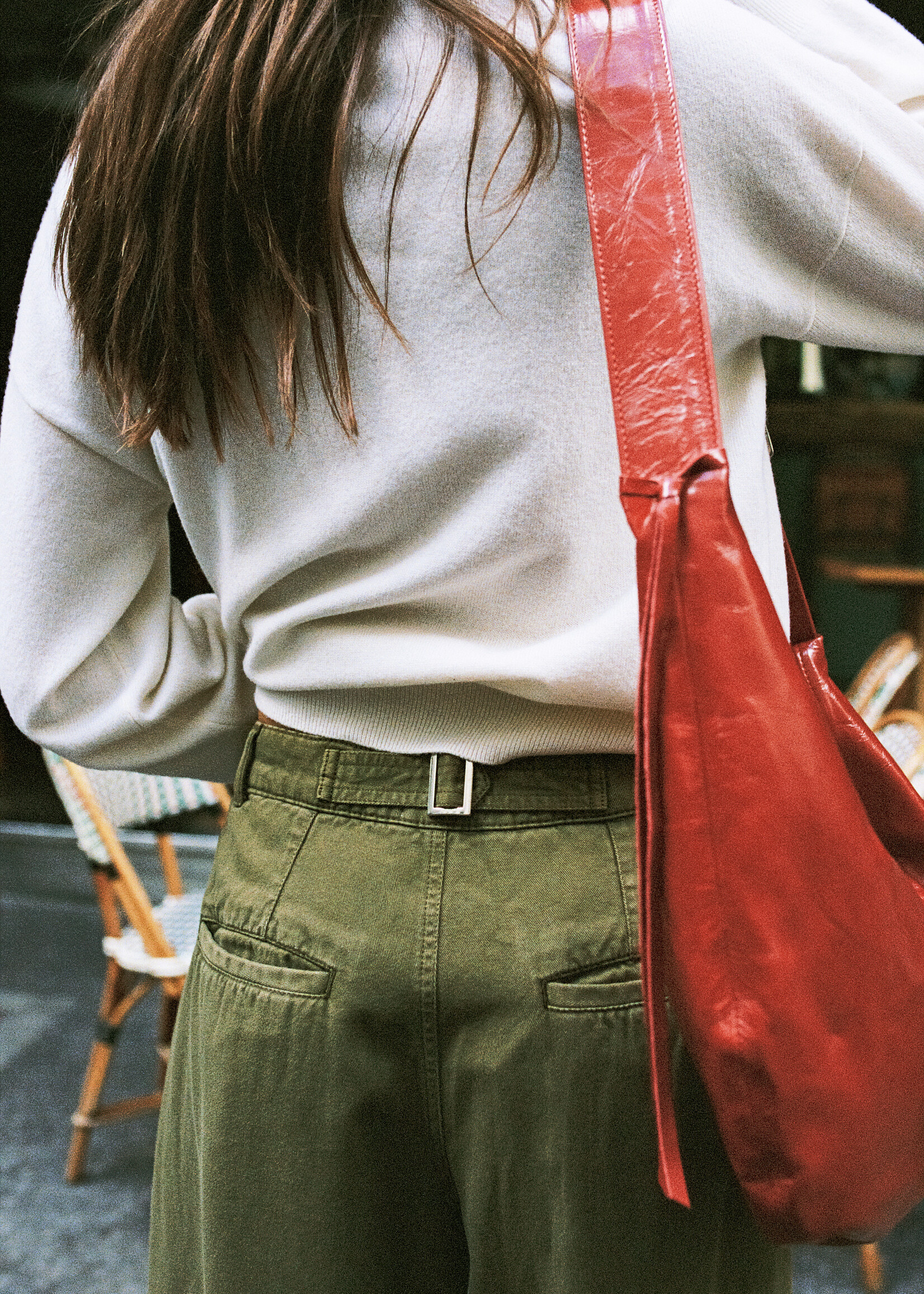 our sister WPeggy Barel Fit pants - Khaki