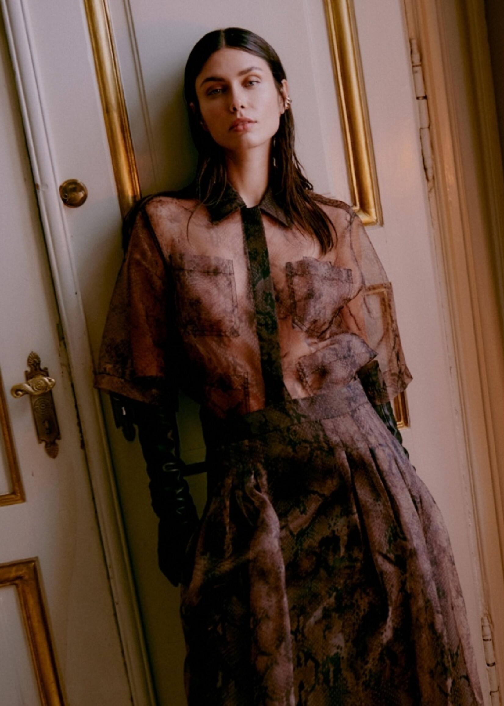 Day Mina - Organza - Brown snakey