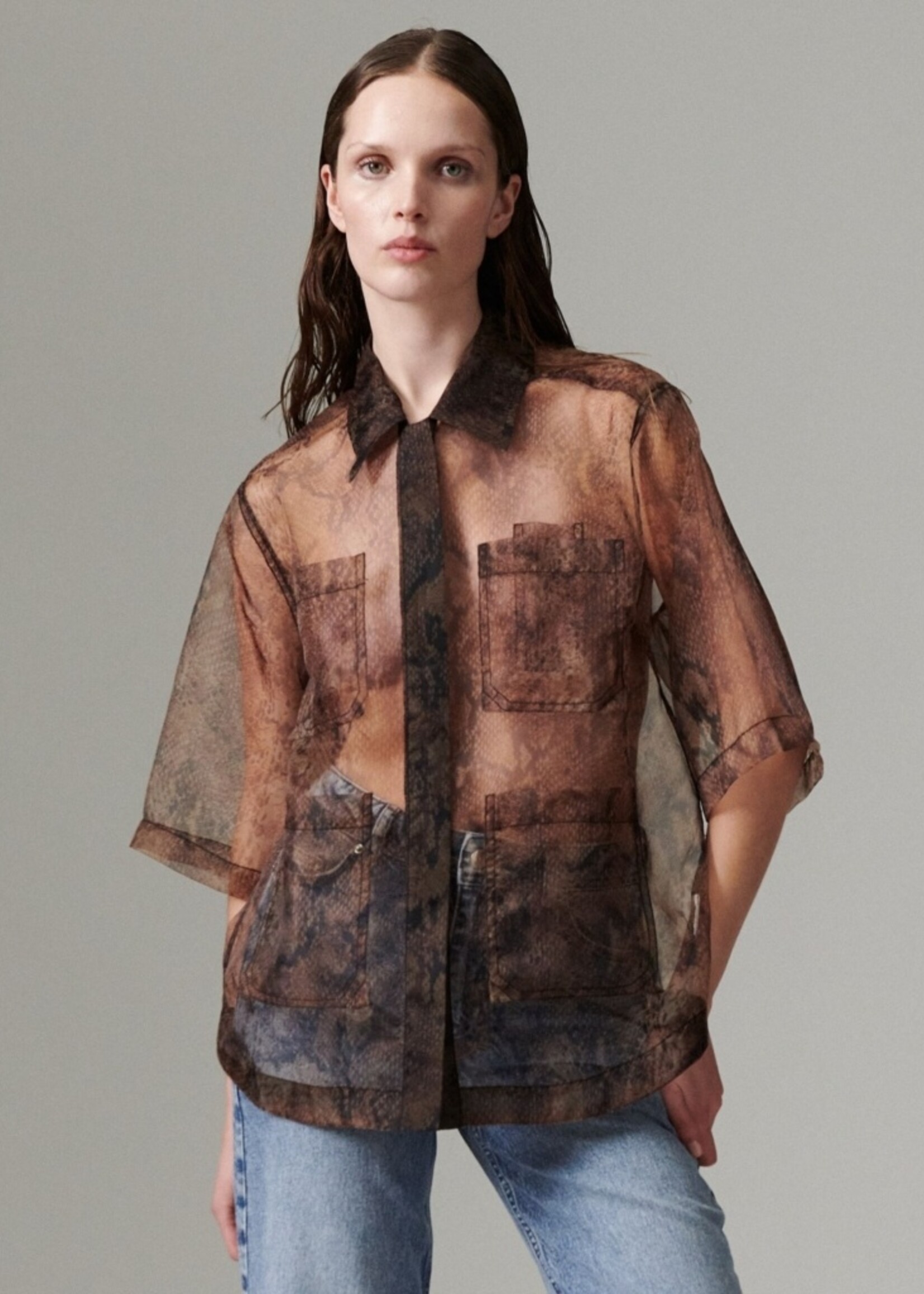 Day Mina - Organza - Brown snakey
