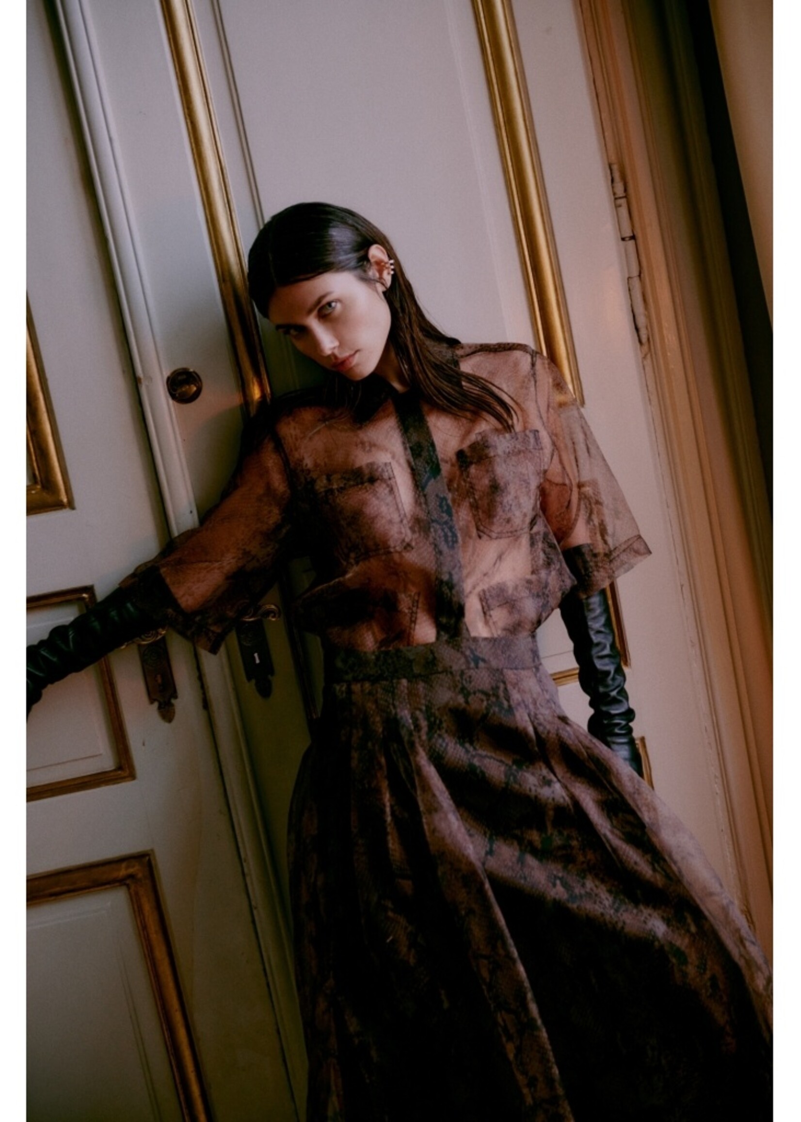 Day Mina - Organza - Brown snakey