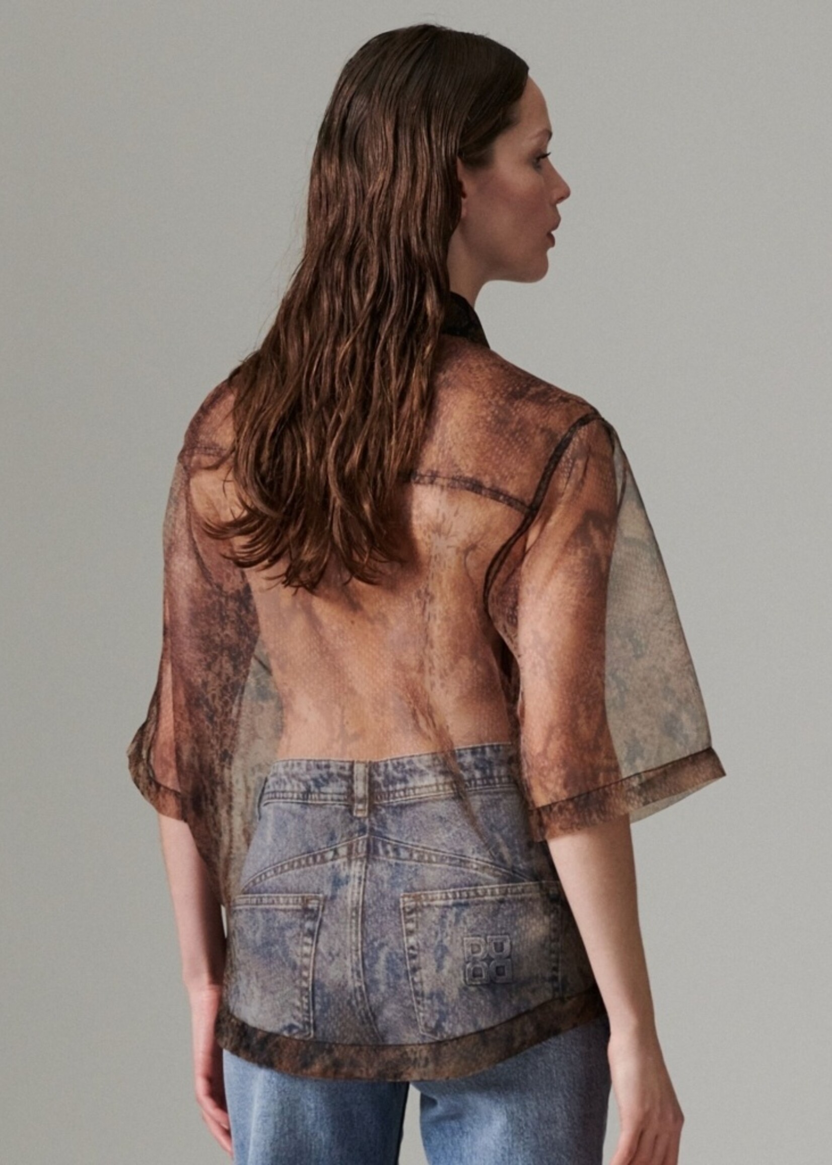 Day Mina - Organza - Brown snakey
