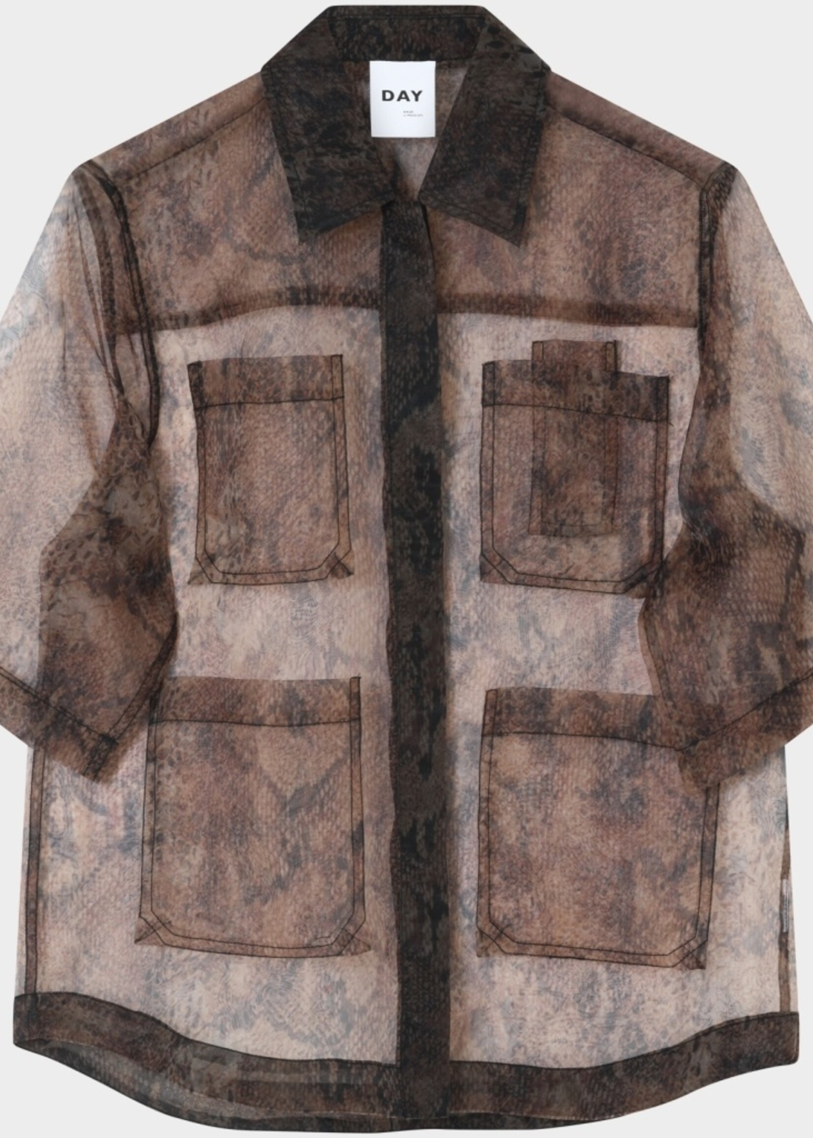 Day Mina - Organza - Brown snakey