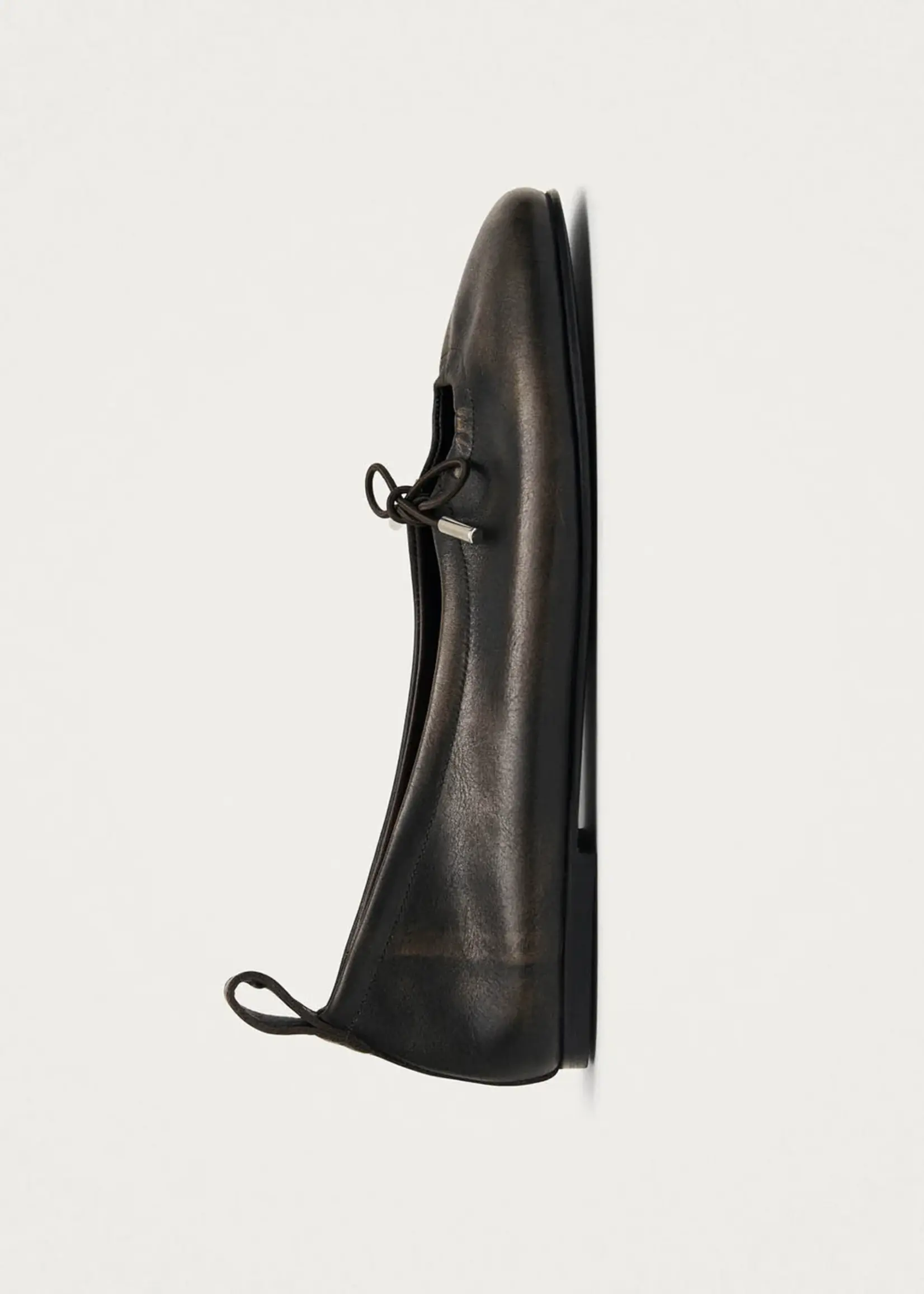 alohas Rosalind  brushed brown leather ballet flats