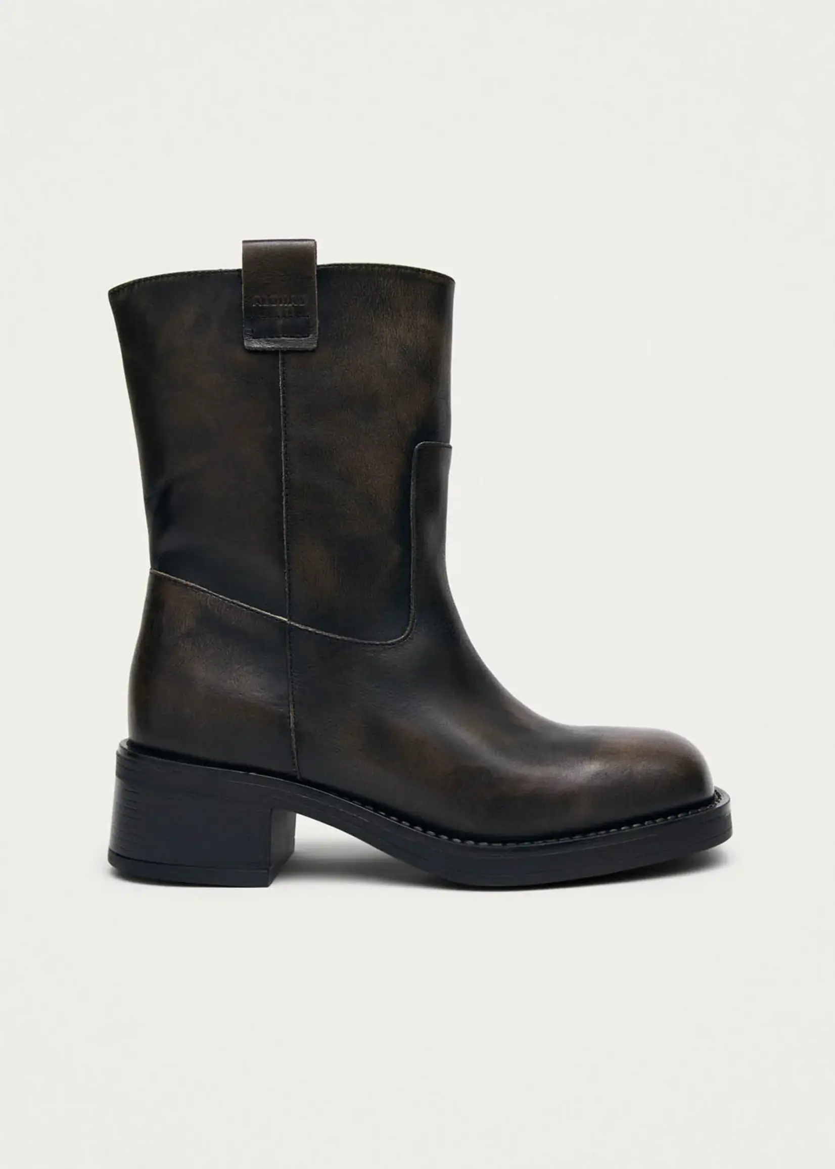 alohas Rajan Brushed Brown leather boots