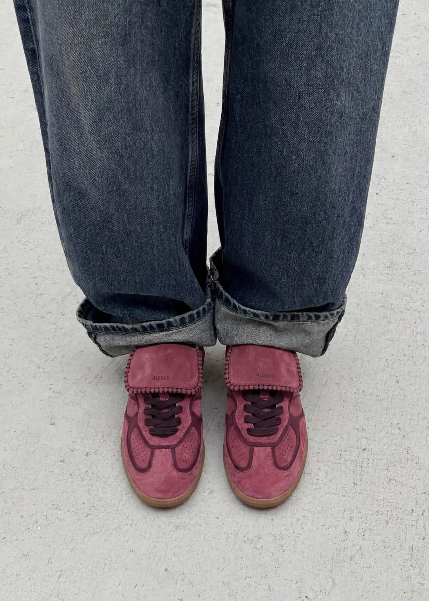 alohas Club Suede Raspberry Leather sneakers