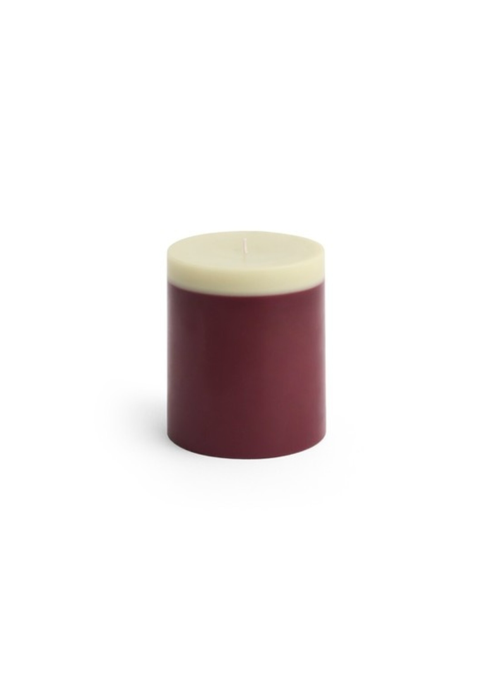 Hay Silo Candle - Medium - Bordeaux and lime white