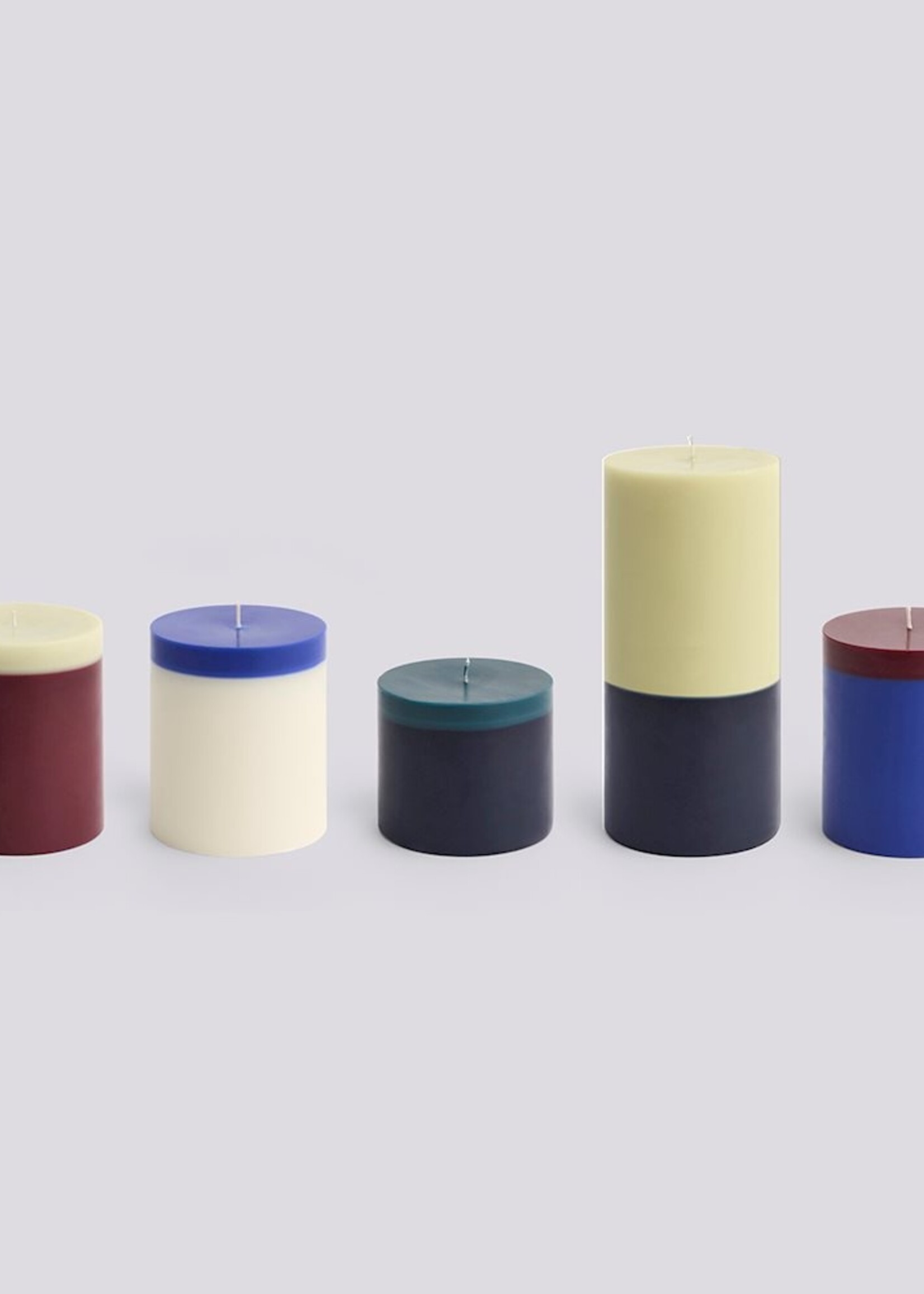 Hay Silo Candle - Medium - Bordeaux and lime white