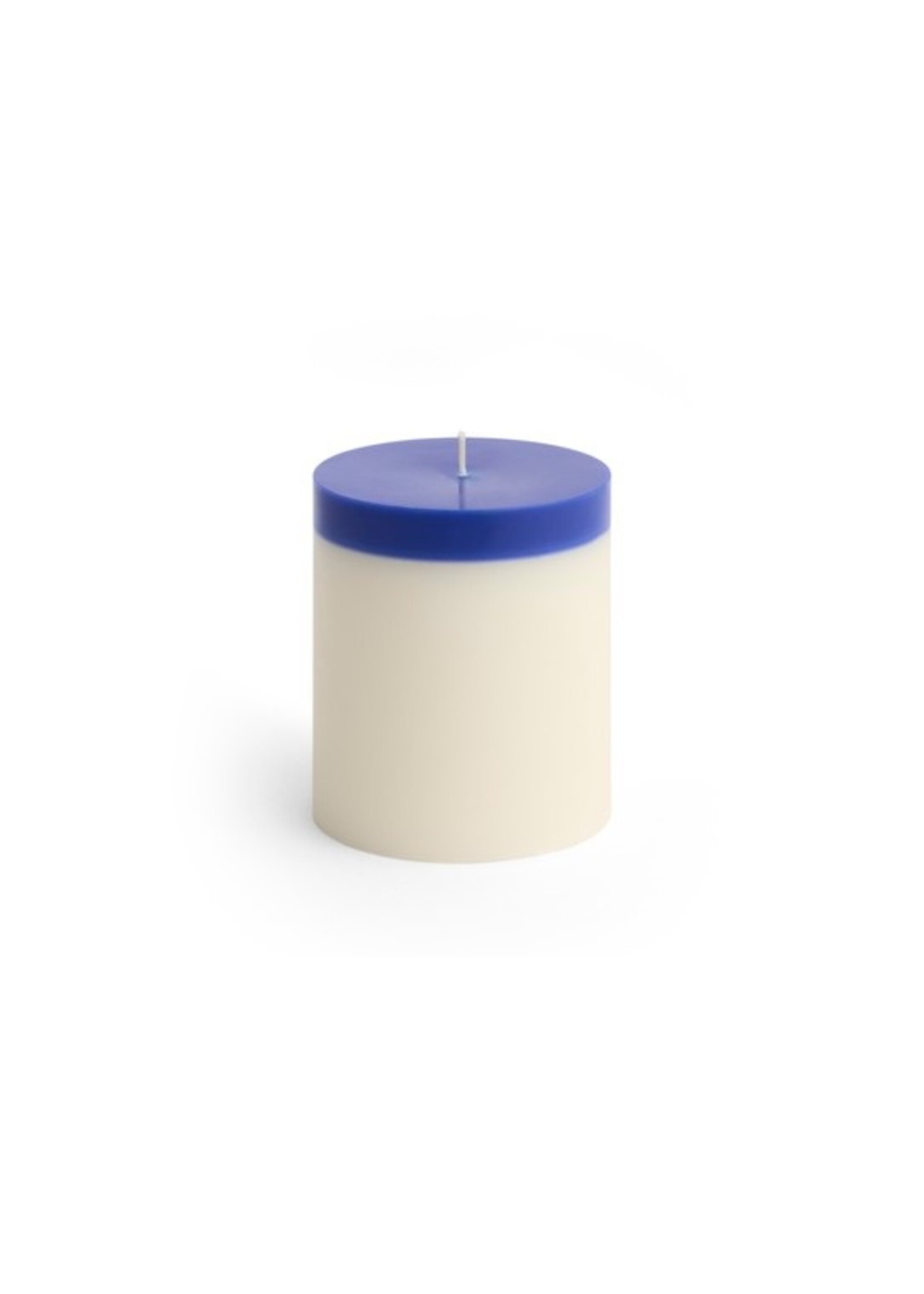 Hay Silo Candle - Medium - Ivory and royal blue