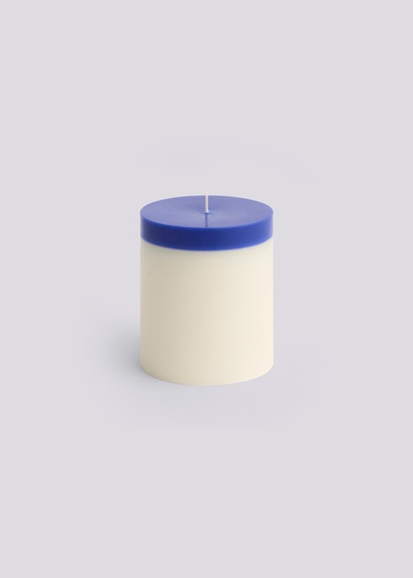 Hay Silo Candle - Medium - Ivory and royal blue