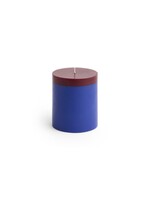 Hay Silo Candle - Medium - Royal blue and bordeaux