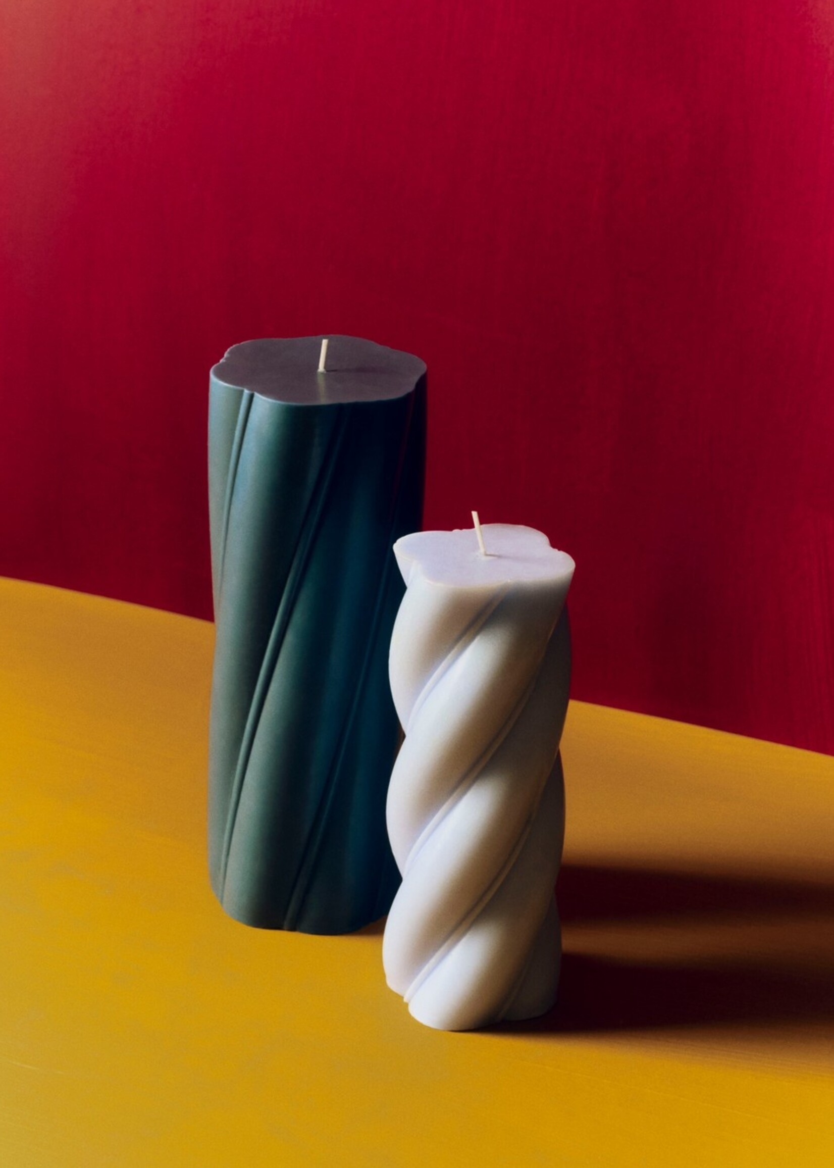 Hay Soft serve candle - Medium -Light blue