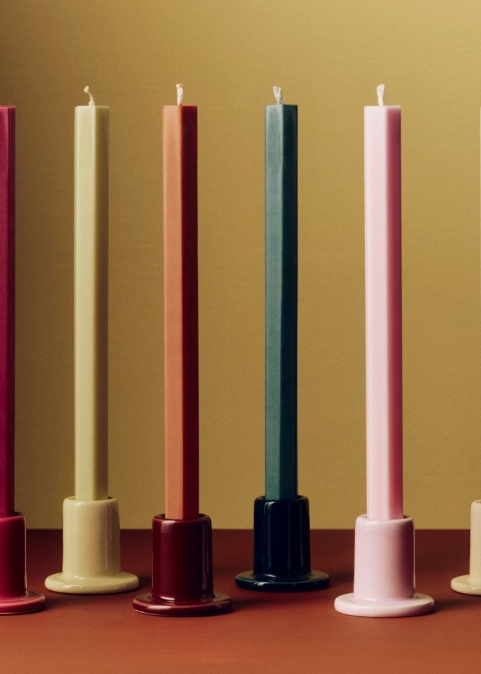 Hay Tube Candleholder - Small - Berry pink