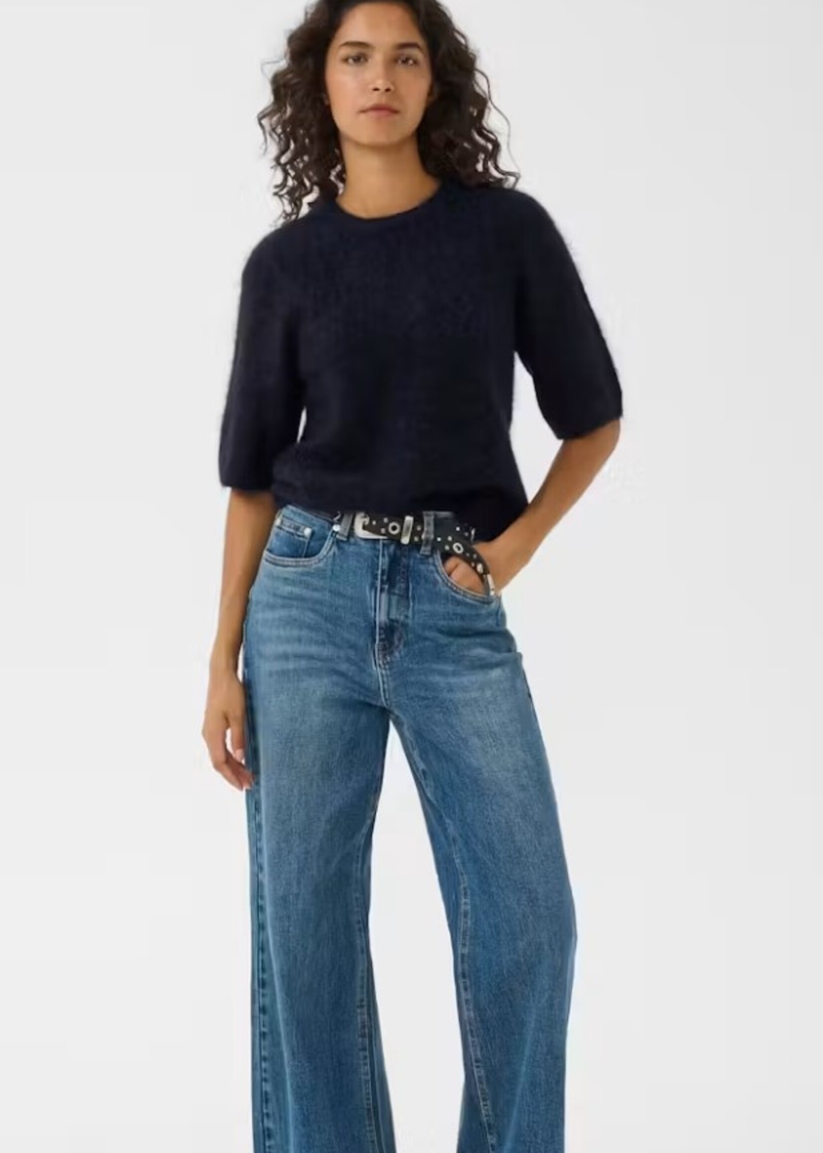 Gestuz GZdebbie ss tee - navy melange