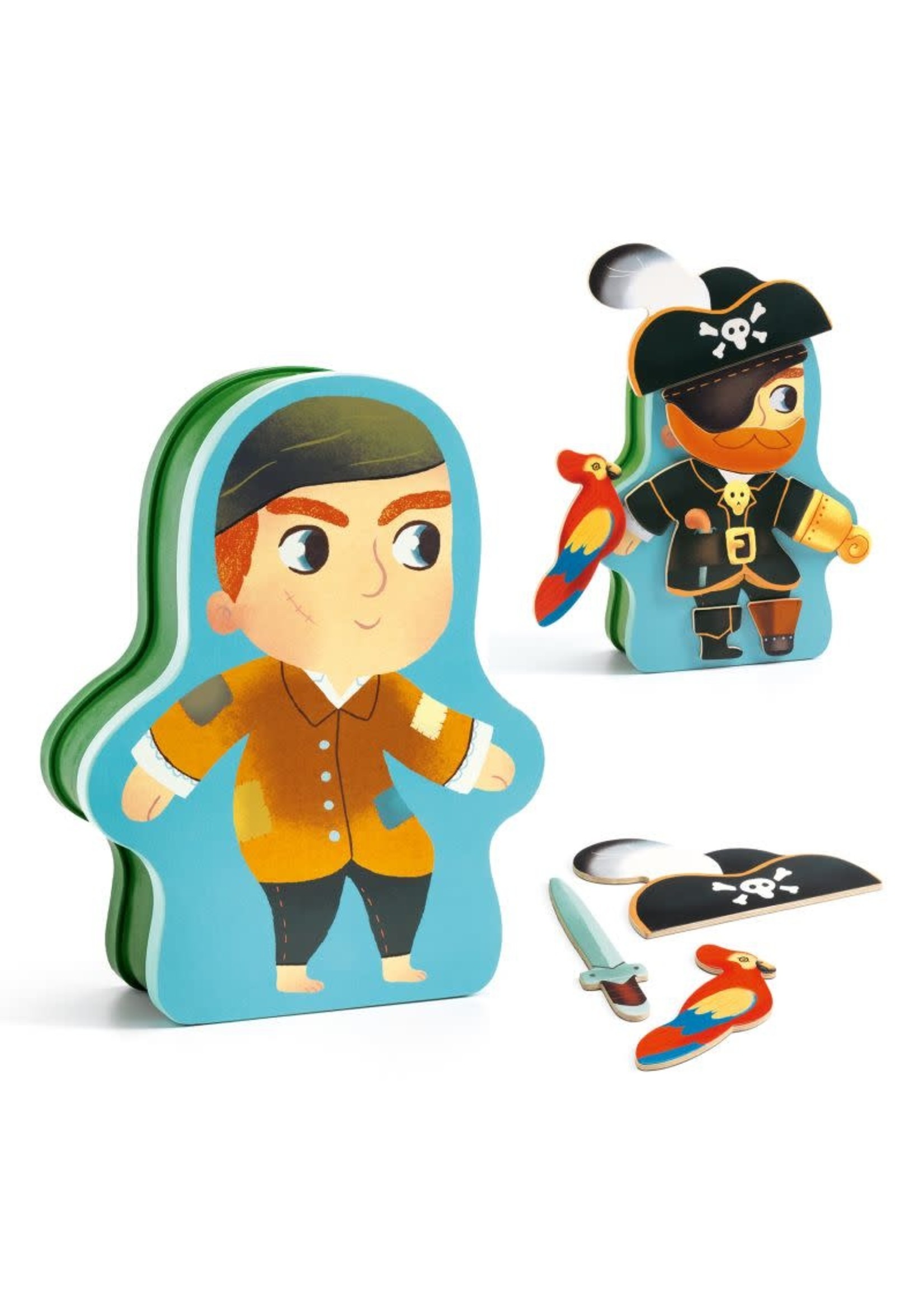 Djeco Djeco - Prinses Belissimo - Houten magneetpuzzel 3+
