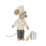 Maileg Chef mouse w. soup pot andspoon