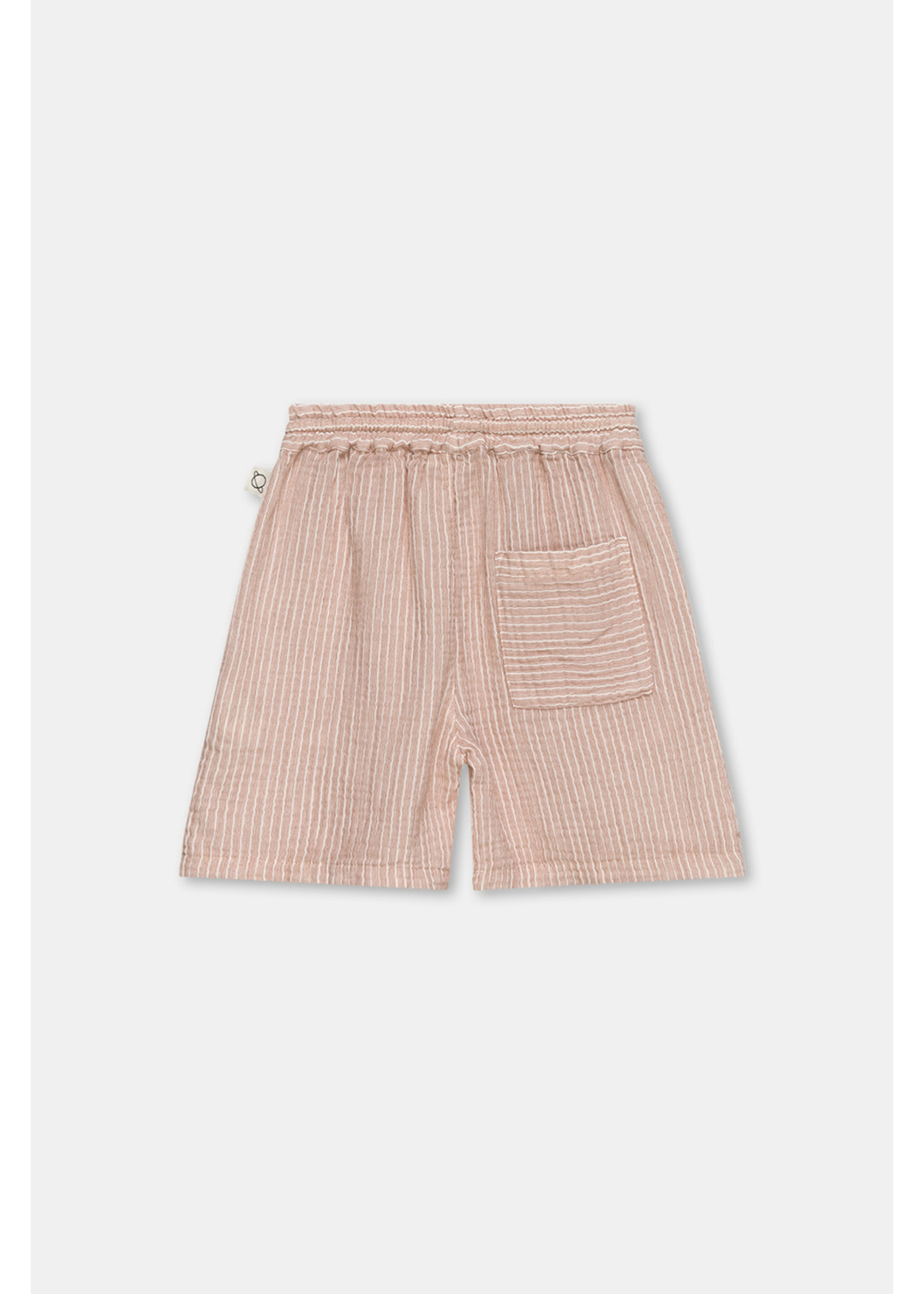 My Little Cozmo My Little Cozmo - Gauze stripe Bermuda shorts - Terracotta