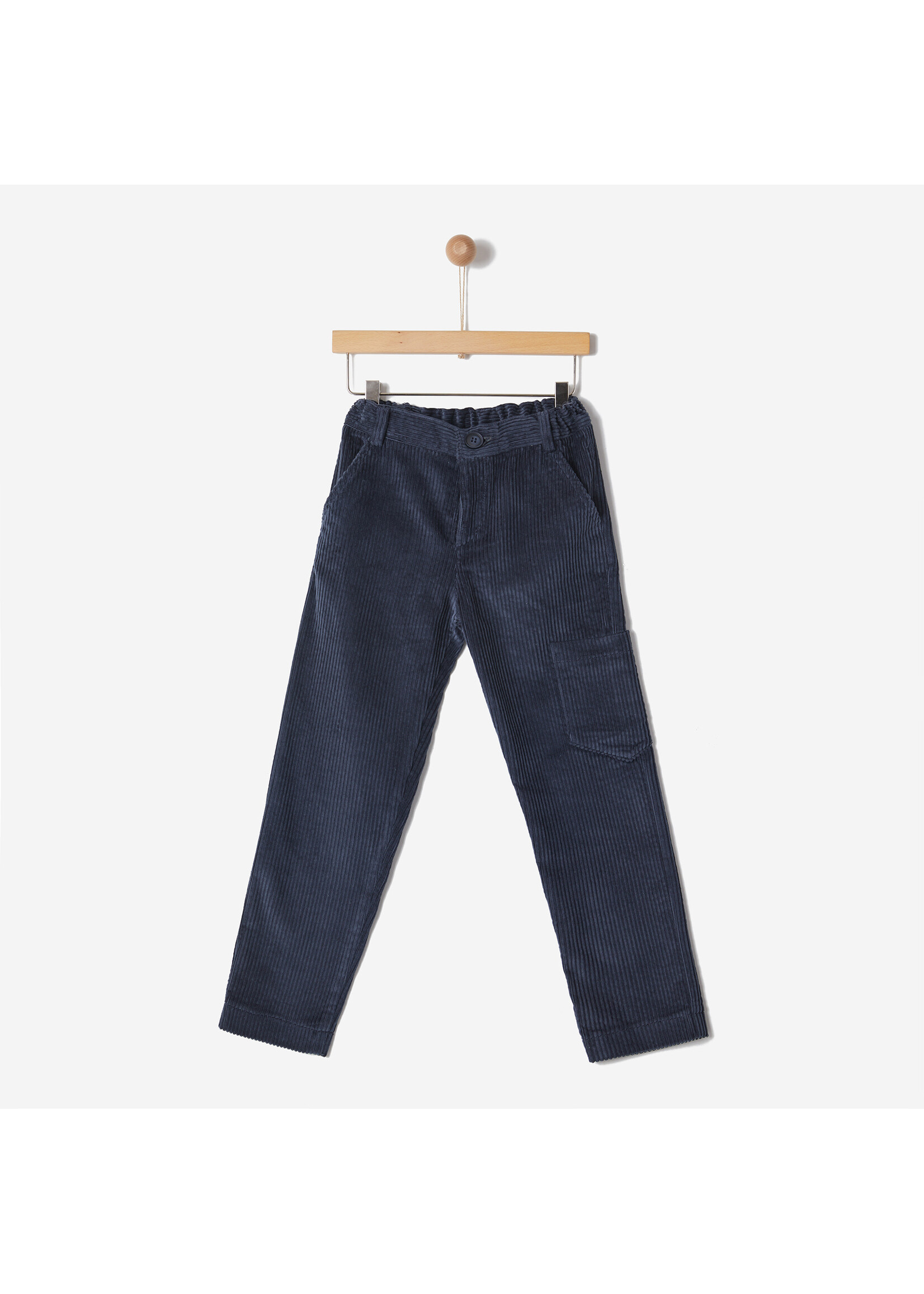YELL OH! YELL OH! - CORD CHINOS TROUSERS IN COTTON BLUE