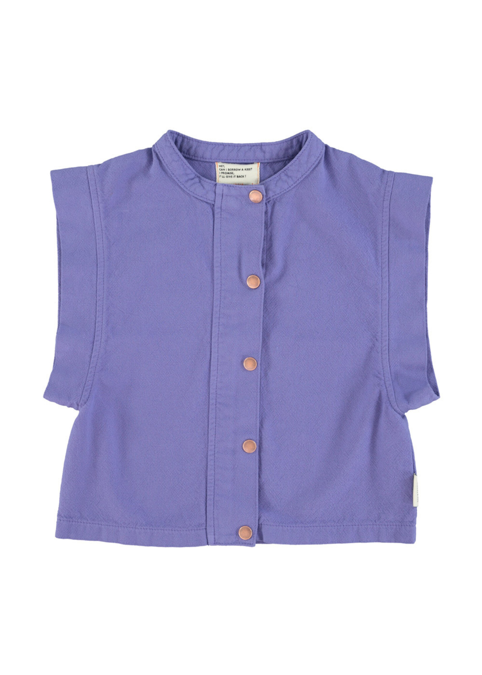 Piupiuchick Piupiuchick - sleeveless waistcoat | purple w/ "hot hot" print