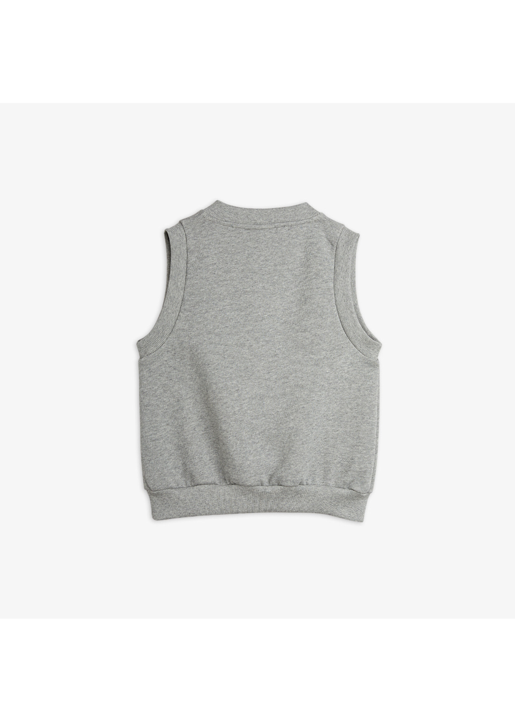 MINI RODINI Mini Rodini - Feather Patch Vest Sweat - Grey Melange